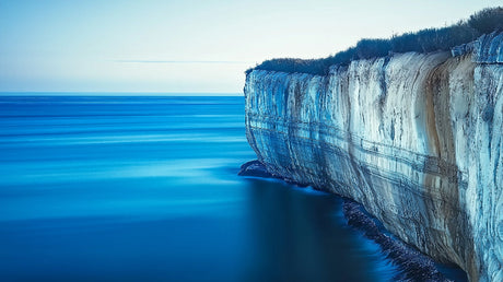 Ocean cliff wallpaper design file showing detailed white cliffs and azure waters pattern