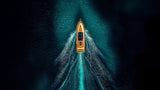Turquoise ocean yacht design file showing detailed aerial view pattern