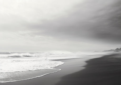 Black and white beach waves design file showing detailed wave patterns and textures