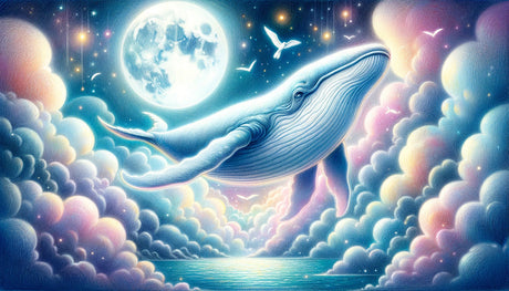 Whale under moonlight design file showing detailed marine wallpaper pattern with celestial elements