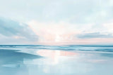 Watercolor ocean wallpaper design file showing detailed waves and soft pastel sky pattern