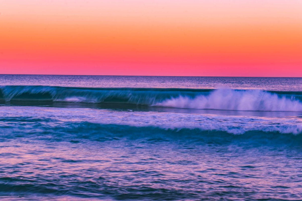 Ocean wave wallpaper design file showing detailed sunset colors and wave patterns