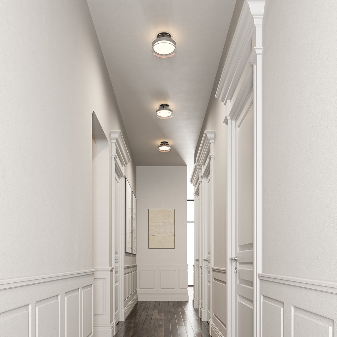 Modern LED Ceiling Light  Glass Disc Design With Halo Effect - Product detail 5