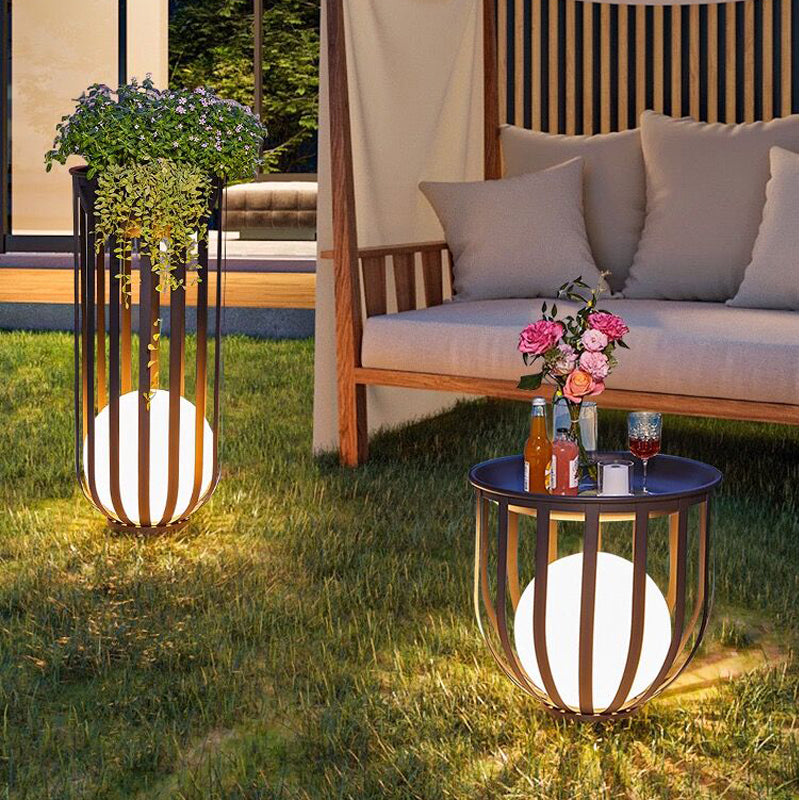 Solar Garden Lamp  Modern Planter Stand Design - Product detail 6