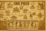 One Piece Mural Wallpaper  Grand Line Treasure Map - Wallpaper application example