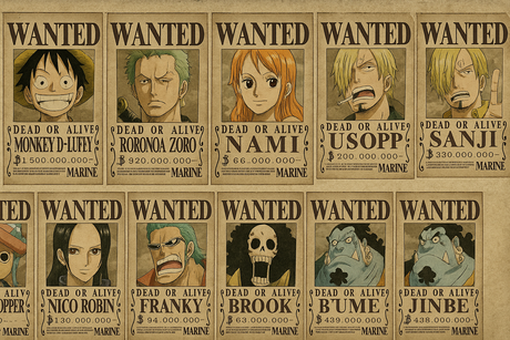 Gamer mural wallpaper  One Piece Pirates Wanted Poster Gallery - Wallpaper application example