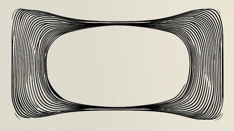 Black curved lines design file showing the flowing pattern of this optical illusion wallpaper
