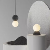 Minimalist Pendant Light  Volcanic Rock Glass Sphere Design - Product detail 7