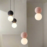 Minimalist Pendant Light  Volcanic Rock Glass Sphere Design - Product detail 8