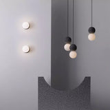 Minimalist Pendant Light  Volcanic Rock Glass Sphere Design - Product detail 12