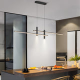 Modern LED Linear Pendant Light  Adjustable Aluminum Design - Detailed view