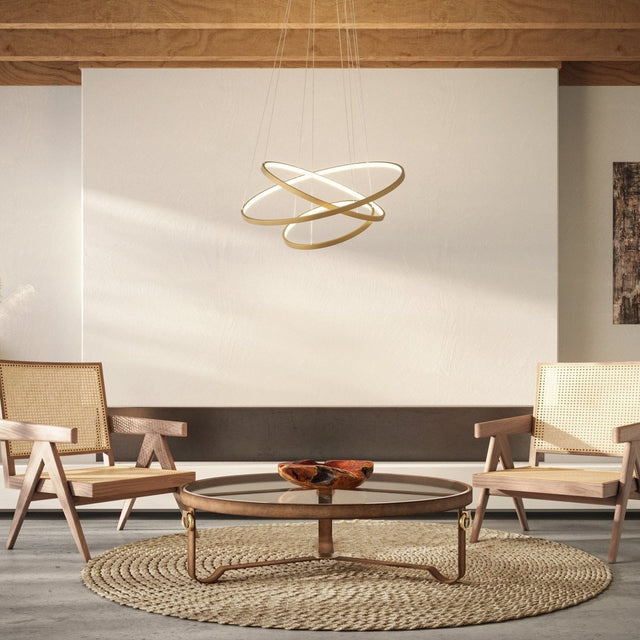 Modern LED Pendant Light  Interlocking Rings Design - Product showcase