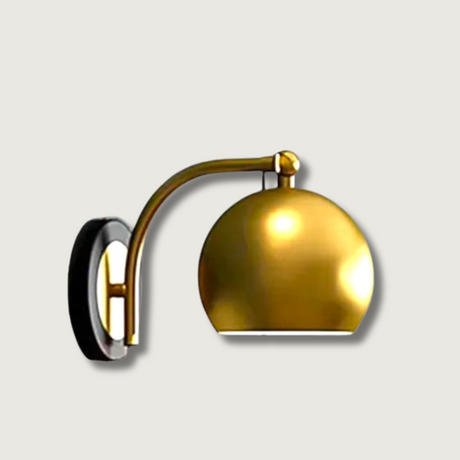 Vintage Wall Sconce  Gold Dome Adjustable Arm - Product showcase