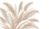 Beige palm leaf wallpaper design file showing detailed botanical pattern and natural frond motifs