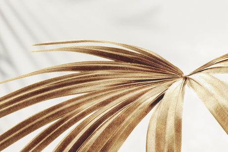 Palm leaf design file showing detailed golden beige botanical pattern
