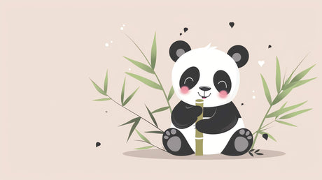 Panda and hearts design file showing detailed pattern and soft color palette