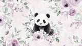 Panda and floral watercolor design file showing intricate pattern details and soft color palette