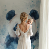Nursery panda wallpaper creating a calming atmosphere in a baby room