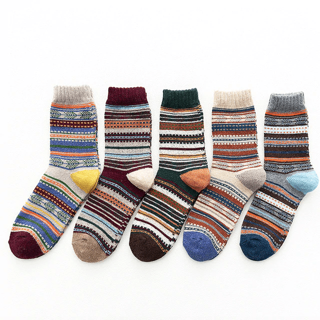 Nordic Winter Socks  Scandinavian Pattern Wool Blend - Product detail 10