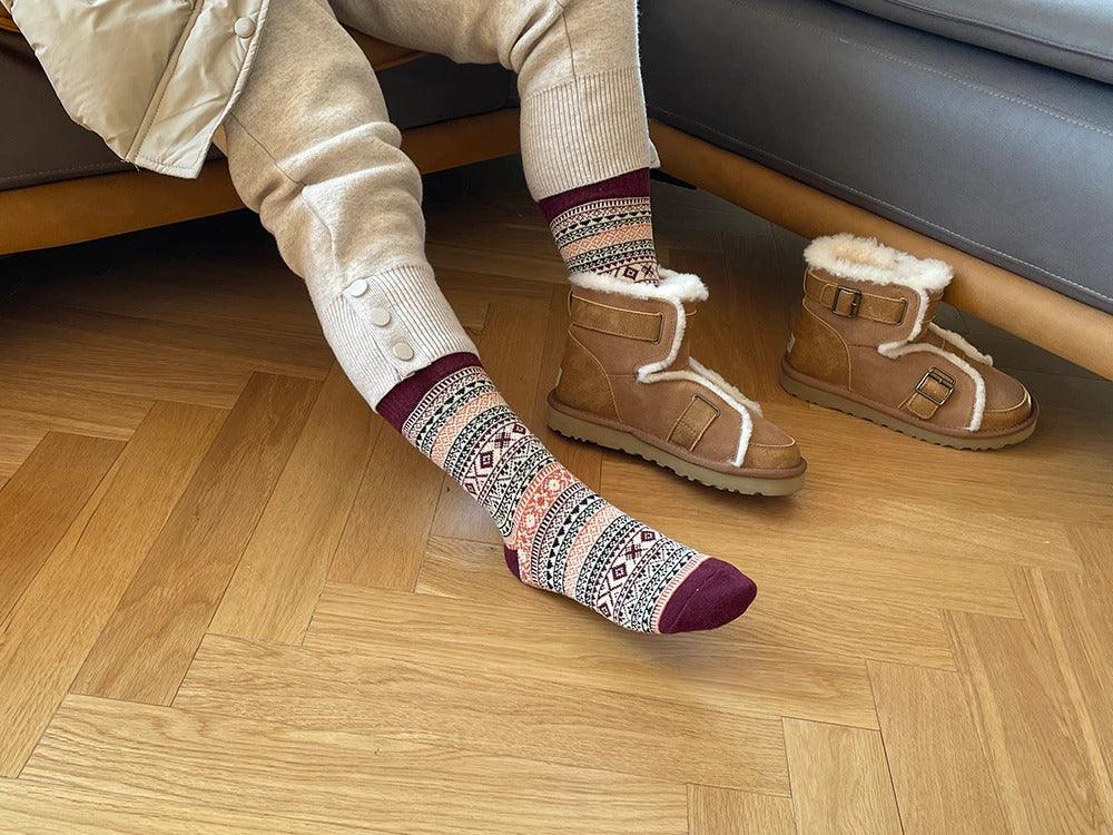 Nordic Winter Socks  Scandinavian Pattern Wool Blend - Product detail 7