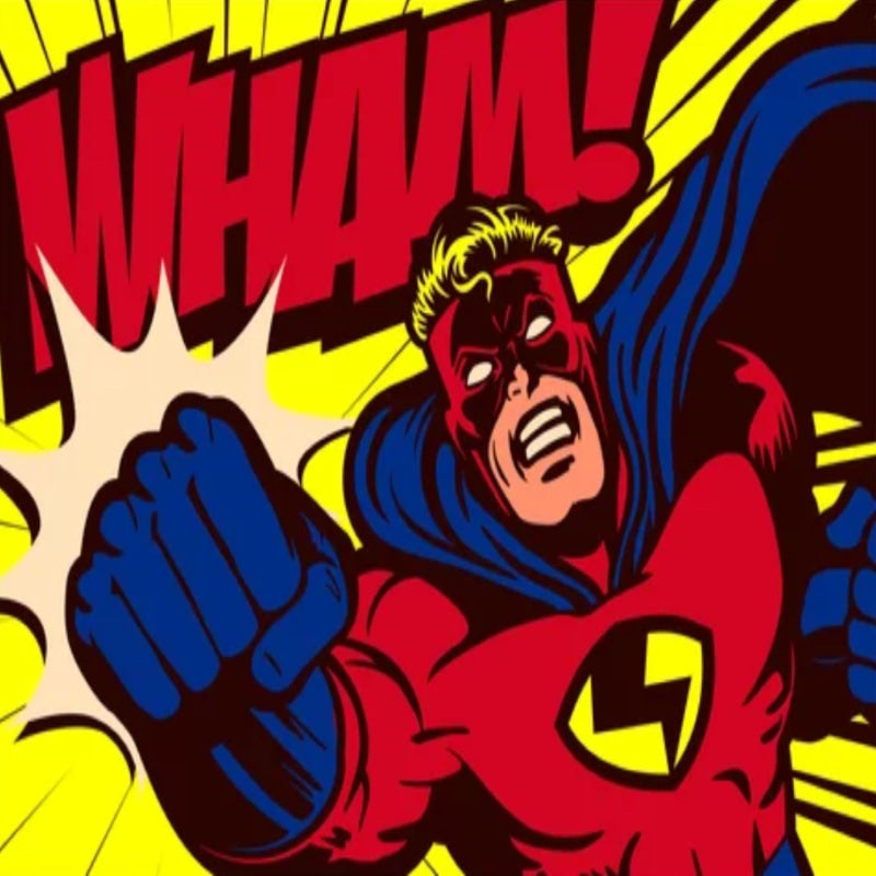 Comic Mural Wallpaper | Pop Art Superhero Design