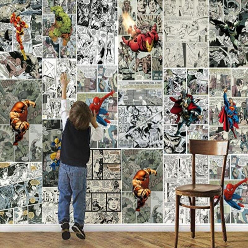 Comic Book Mural Wallpaper | Marvel Superheroes Collection