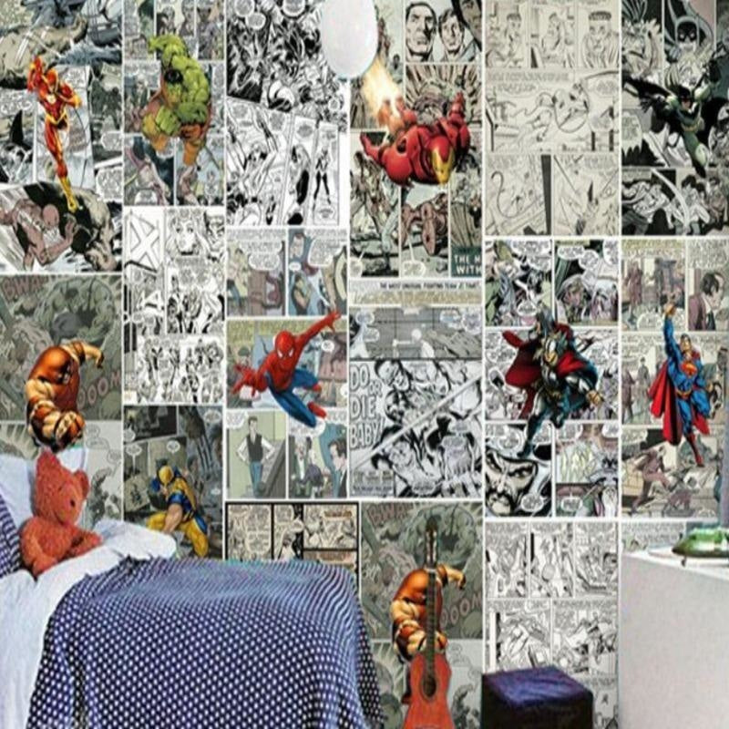 Comic Book Mural Wallpaper | Marvel Superheroes Collection