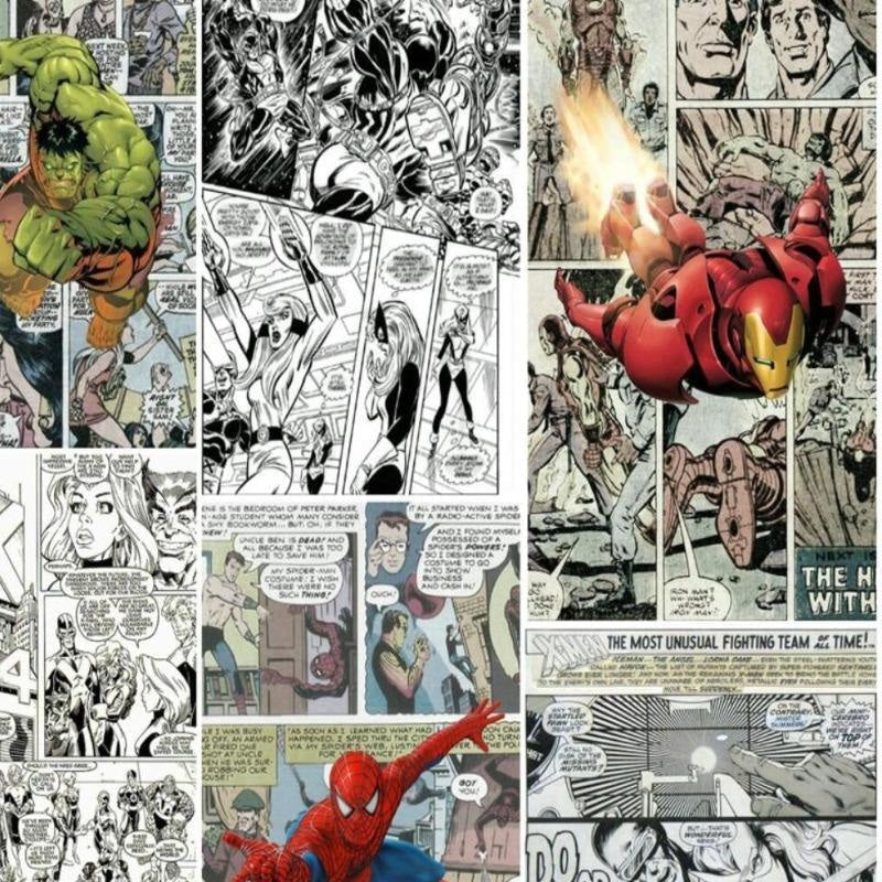 Comic Book Mural Wallpaper | Marvel Superheroes Collection