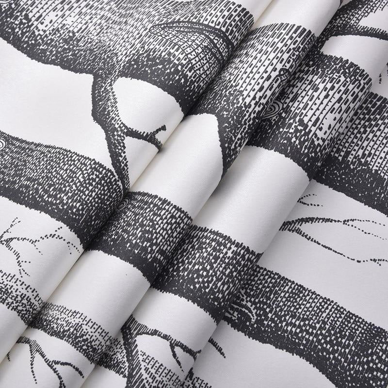 Forest Mural Wallpaper | Black and White Birch Trees Design