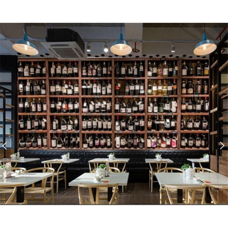 Wine Cellar Mural Wallpaper | Vintage Restaurant Collection Display