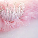 Princess Mural Wallpaper | Crystal Crown with Pink Tulle