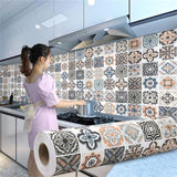 Geometric Mural Wallpaper | Vintage Mediterranean Tiles Pattern