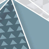 Mountain Mural Wallpaper | Geometric Nordic Pattern with Moon and Stars