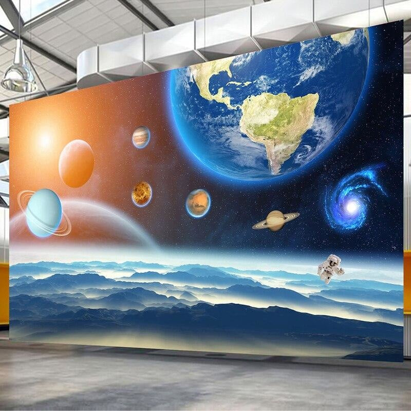 Space Mural Wallpaper | Cosmic Galaxy and Planets Design