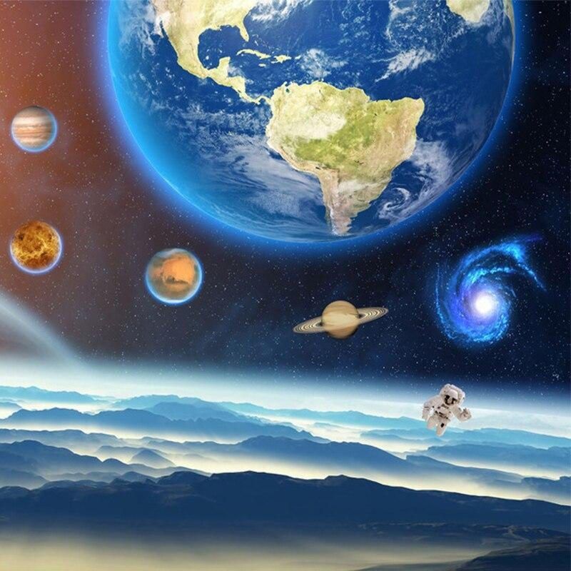 Space Mural Wallpaper | Cosmic Galaxy and Planets Design