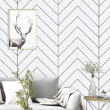 Geometric Mural Wallpaper | Modern Scandinavian Chevron Pattern