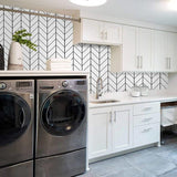 Geometric Mural Wallpaper | Modern Scandinavian Chevron Pattern