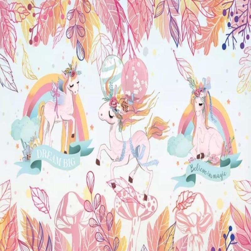 Unicorn Mural Wallpaper | Dreamy Rainbow Fantasy Design