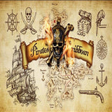 Pirate Mural Wallpaper | Caribbean Treasure Map Design