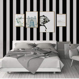 Striped Mural Wallpaper | Black and White Modern Design