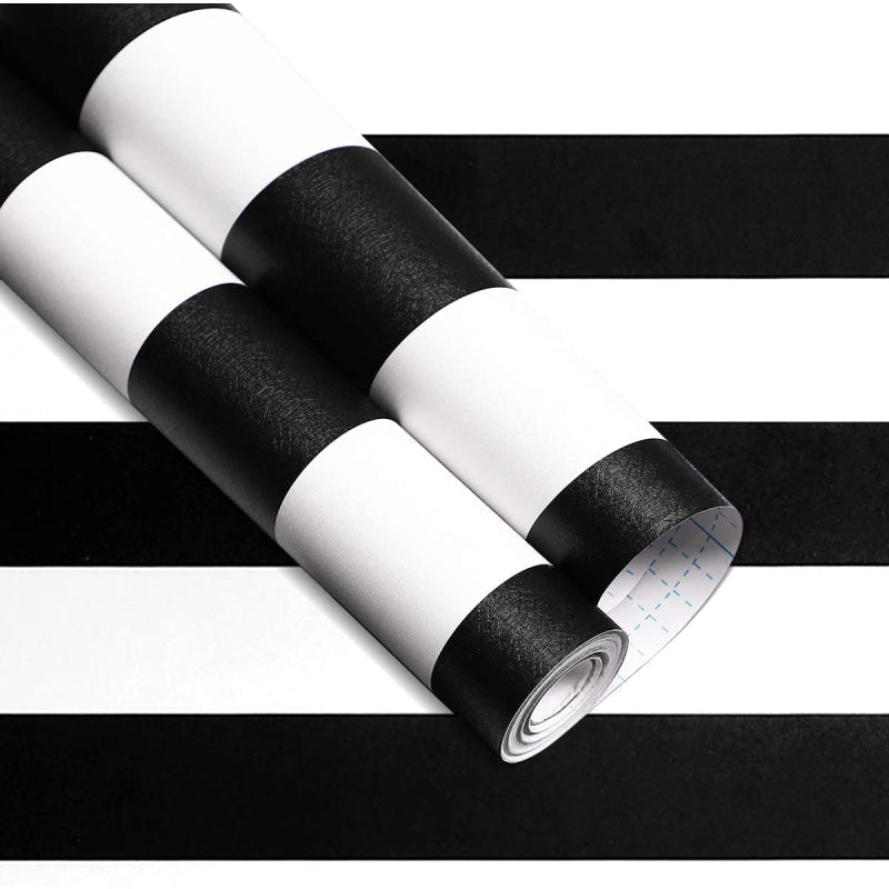 Striped Mural Wallpaper | Black and White Modern Design