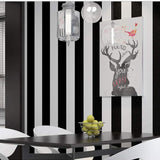 Striped Mural Wallpaper | Black and White Modern Design