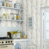 Forest Mural Wallpaper | Birch Trees Scandinavian Pattern