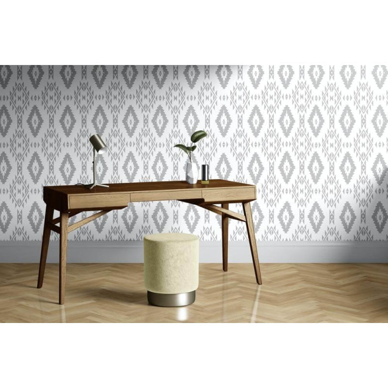 Geometric Mural Wallpaper | Scandinavian Grey Diamond Pattern