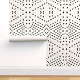 Geometric Mural Wallpaper | Black and White Scandinavian Pattern