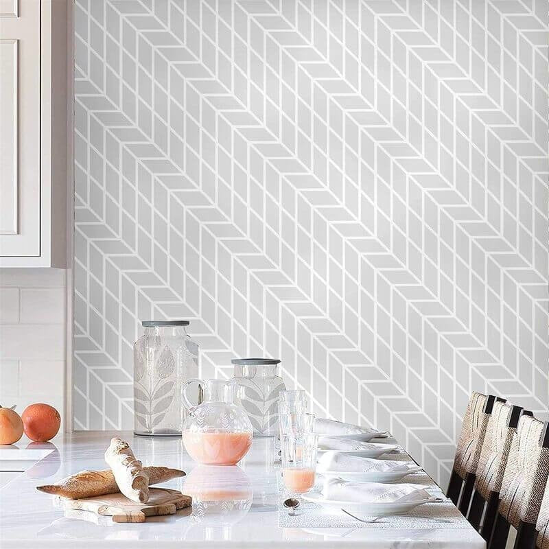 Geometric Mural Wallpaper | Modern Scandinavian Pattern
