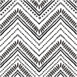 Geometric Mural Wallpaper | Black and White Chevron Pattern