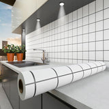 Geometric Mural Wallpaper | Modern Grey Grid Pattern