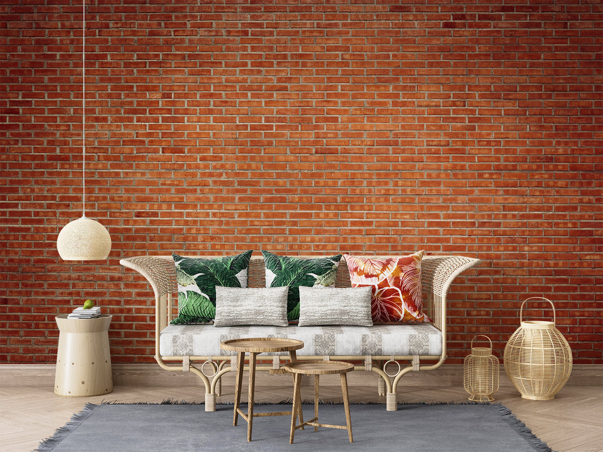 Brick Mural Wallpaper | Industrial Red Texture Design