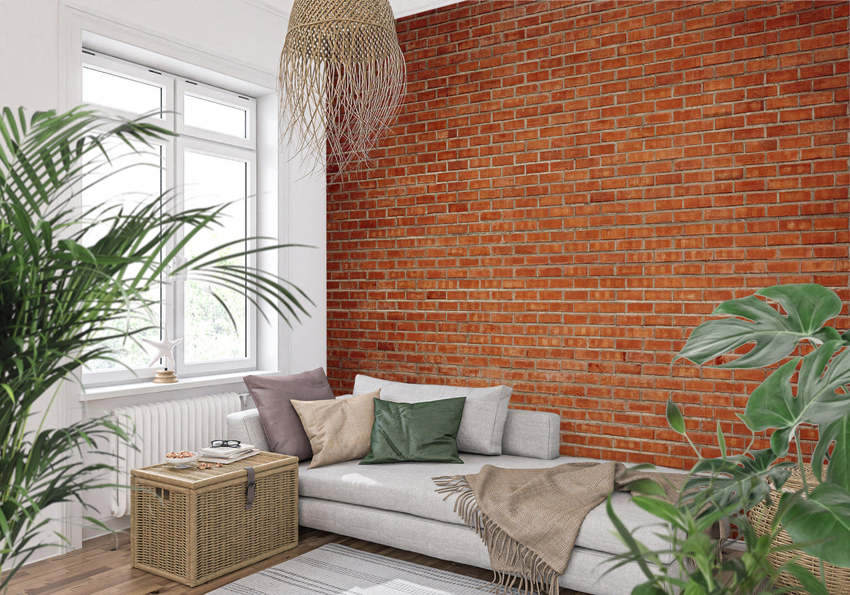 Brick Mural Wallpaper | Industrial Red Texture Design